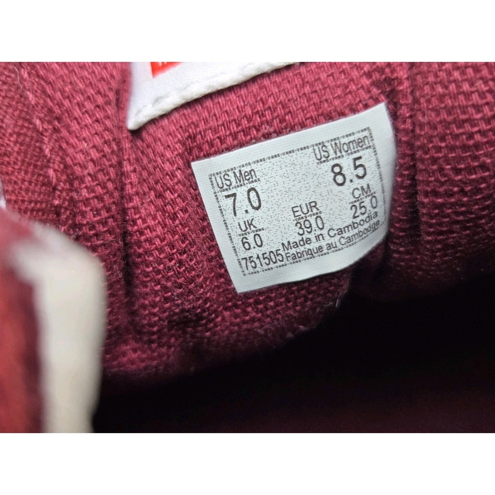 Vans Women's 8.5 Old Skool Pig Suede Sneaker in Color Tawny Port US Men 7 - Picture 7 of 11